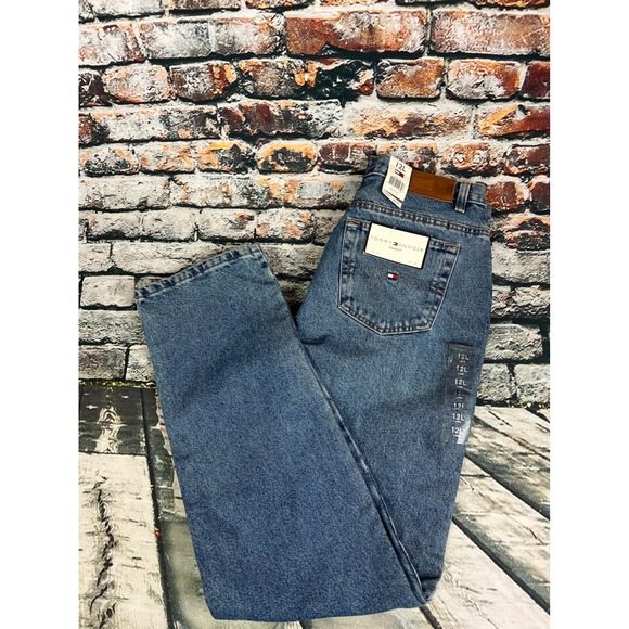 VTG Tommy Hilfiger Jeans Womens 12L Relaxed Fit Medium Wash Denim Blue - Picture 1 of 9